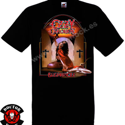Camiseta negra Ozzy Osbourne Blizzard of Ozz de 100% algodón con diseño clásico del álbum