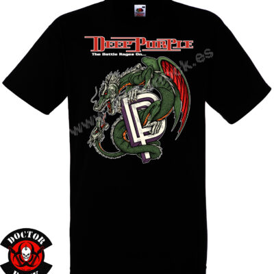 Camiseta negra Deep Purple The Battle Rages On de 100% algodón