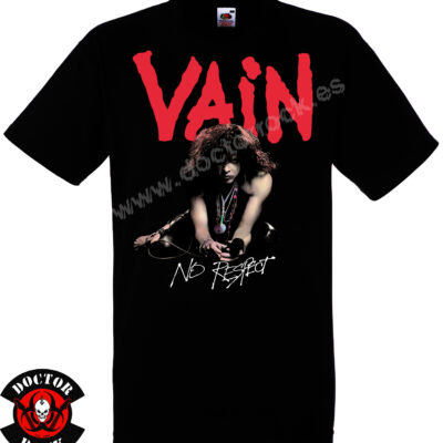 Camiseta negra Vain No Respect de 100% algodón