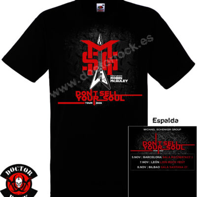 Camiseta negra MSG Don’t Sell Your Soul Tour 2026 con doble impresión