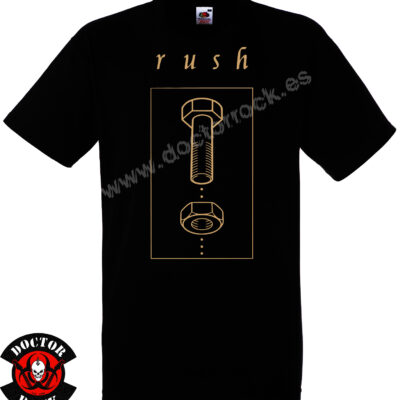Camiseta negra Rush Counterparts con diseño de tornillo y tuerca