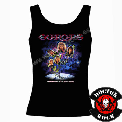 Camiseta de tirantes negra para mujer Europe The Final Countdown