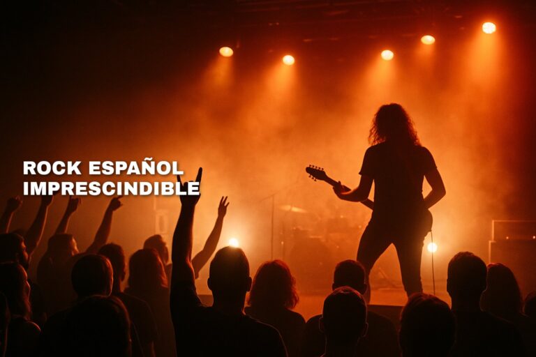 Público de un concierto de rock en una sala pequeña, con los brazos en alto frente al escenario